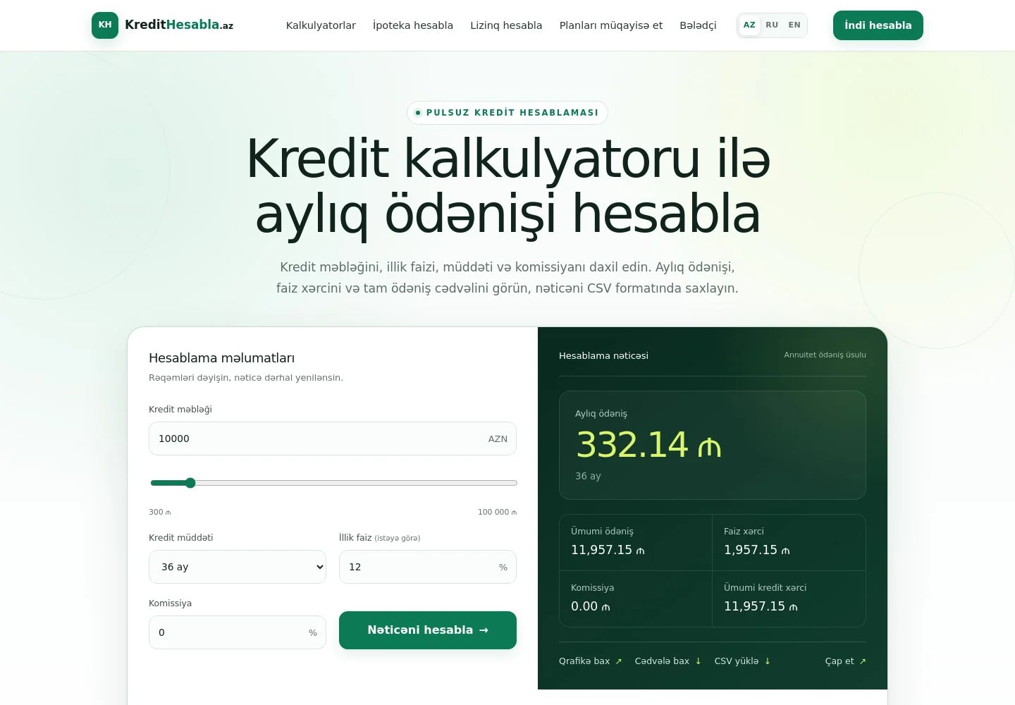 Kredit Hesabla