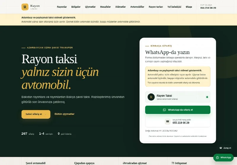 Rayon Taksi — Layihəyə bax