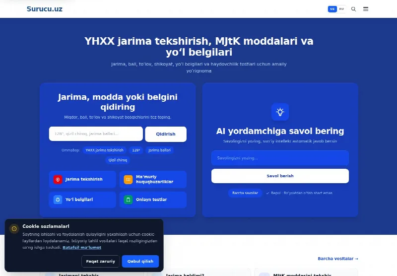 Surucu.uz — Layihəyə bax