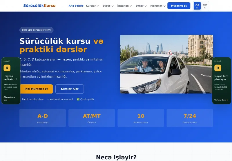 Sürücülük Kursu — Layihəyə bax
