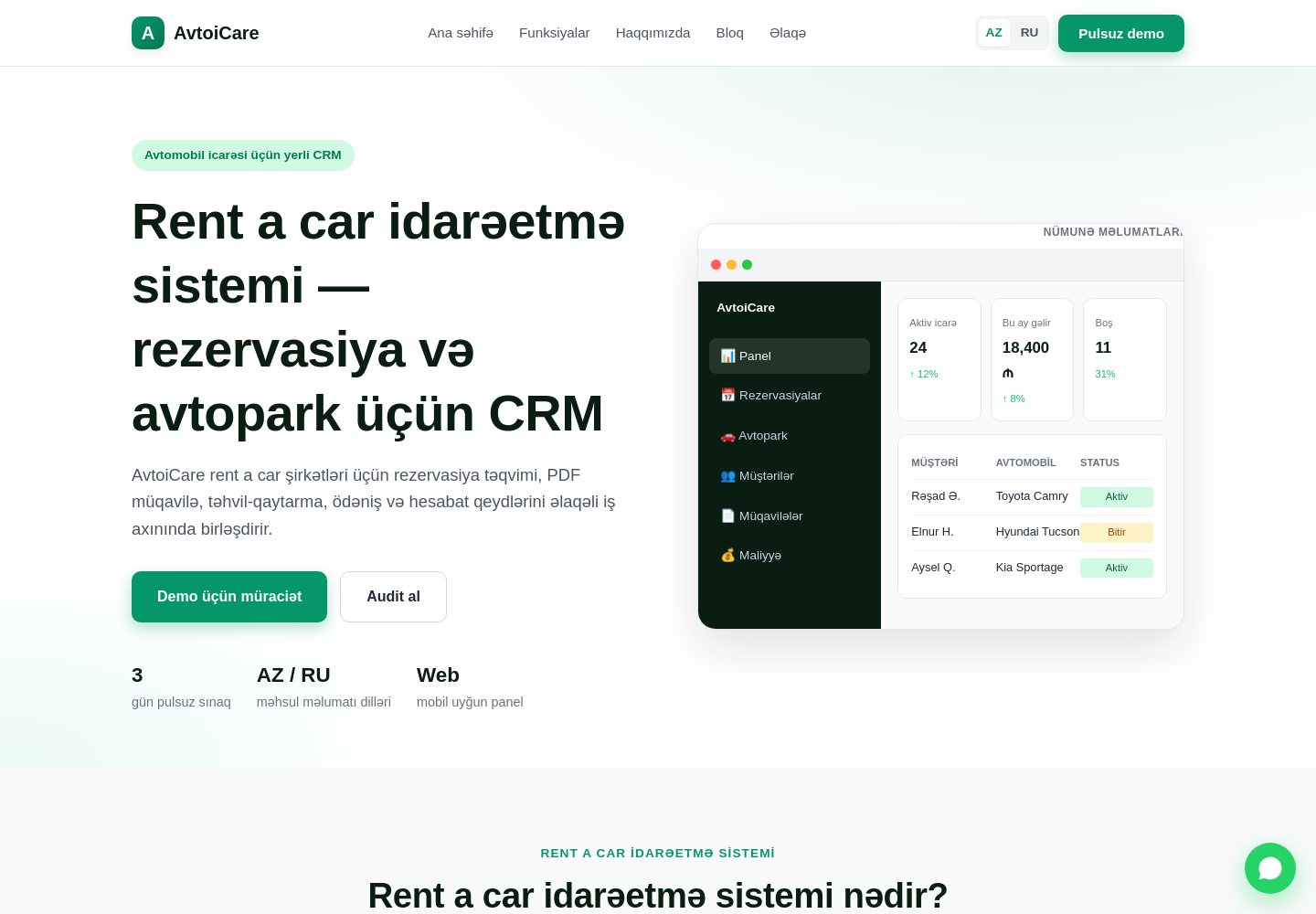 AvtoiCare — Layihəyə bax